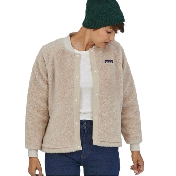 Patagonia Woolyester Pile Bomber Jacket Women's Size XL - Picture 2 of 11